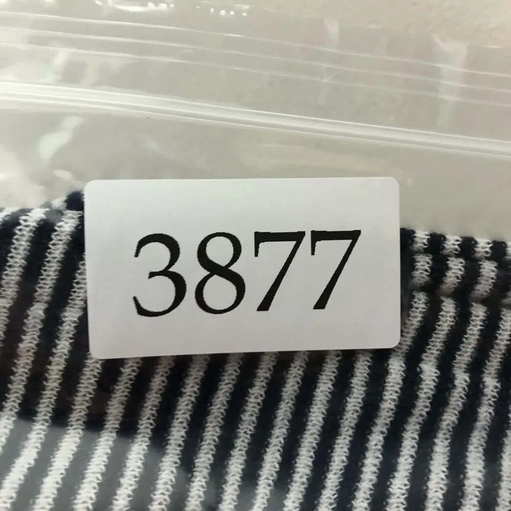 Loft Cardigan‎ Womens Medium Navy Striped Longline Open Front Pockets